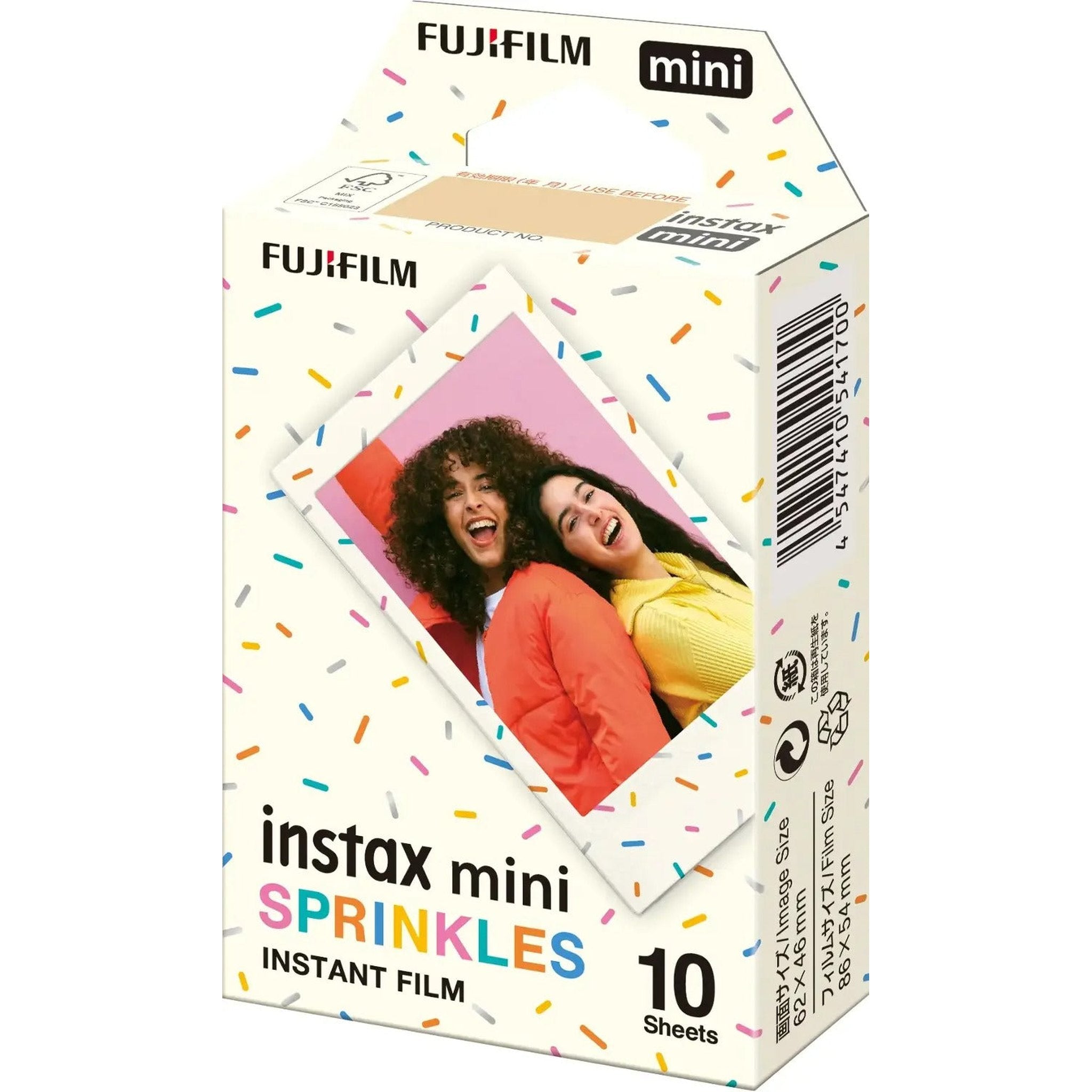5xFUJIFILM INSTAX MINI Spinkles Instant Film 10 Exposures , Microfiber Cleaning Cloth, Bundle