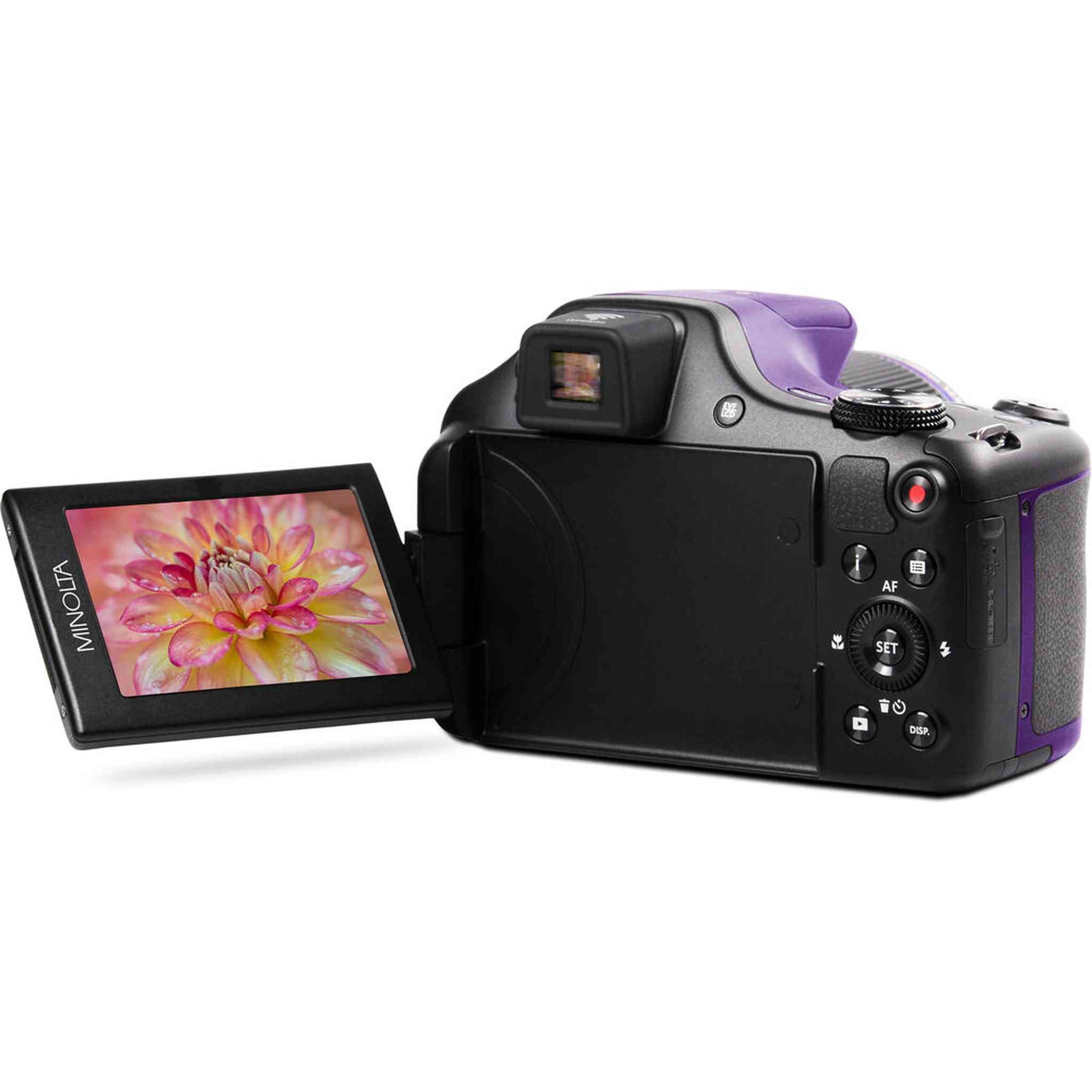 Minolta Pro Shot 20 MP HD Digital Camera with 67X Zoom, 1080P HD Video Bundle -