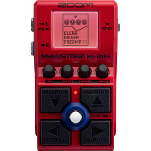 Zoom MS-60B+ MultiStomp Multi-FX Bass Pedal + Balanced Interconnect, Bundle