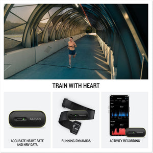 Garmin HRM 600 Chest Strap Heart Rate Monitor, XS-S , P-Bank , Bundle