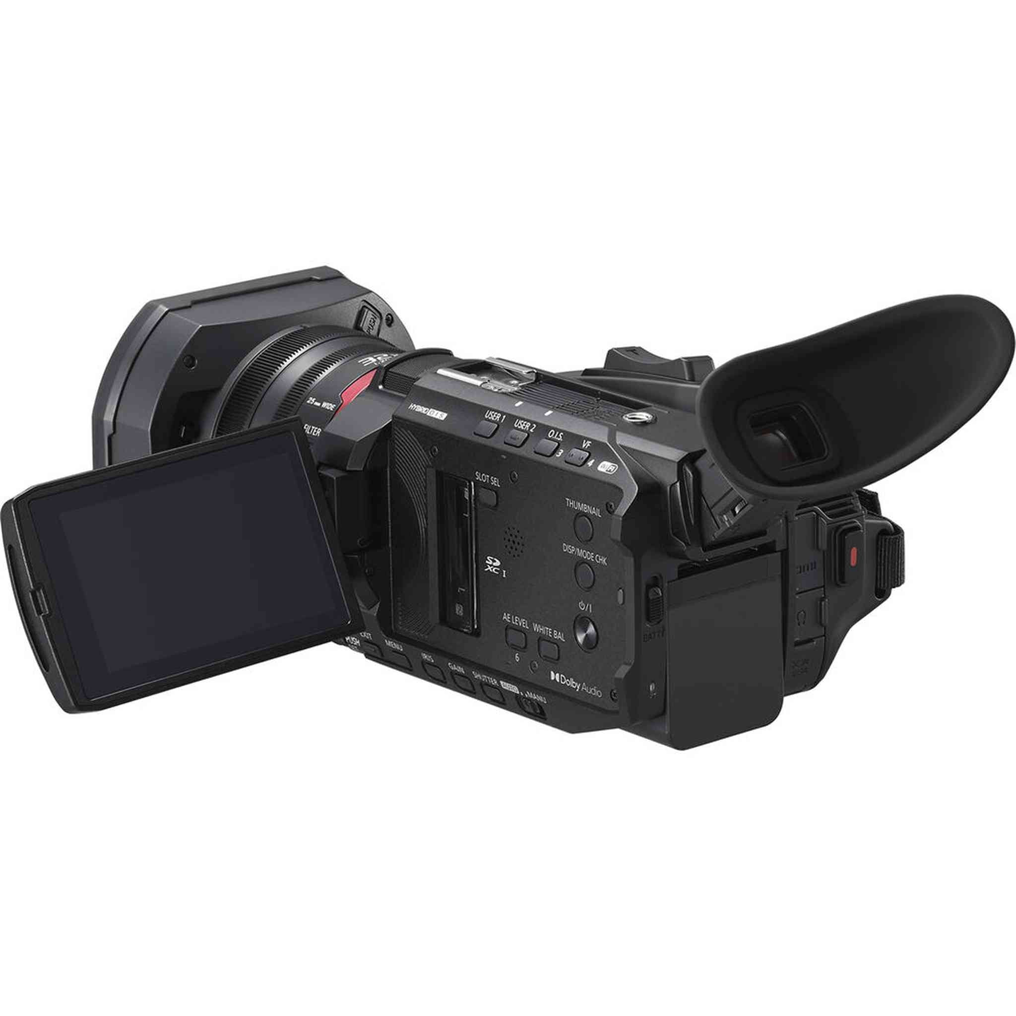 Panasonic HC-X1600 UHD 4K HDMI Lightweight Compact Camcorder with 24x Zoom + Mic - Bundle