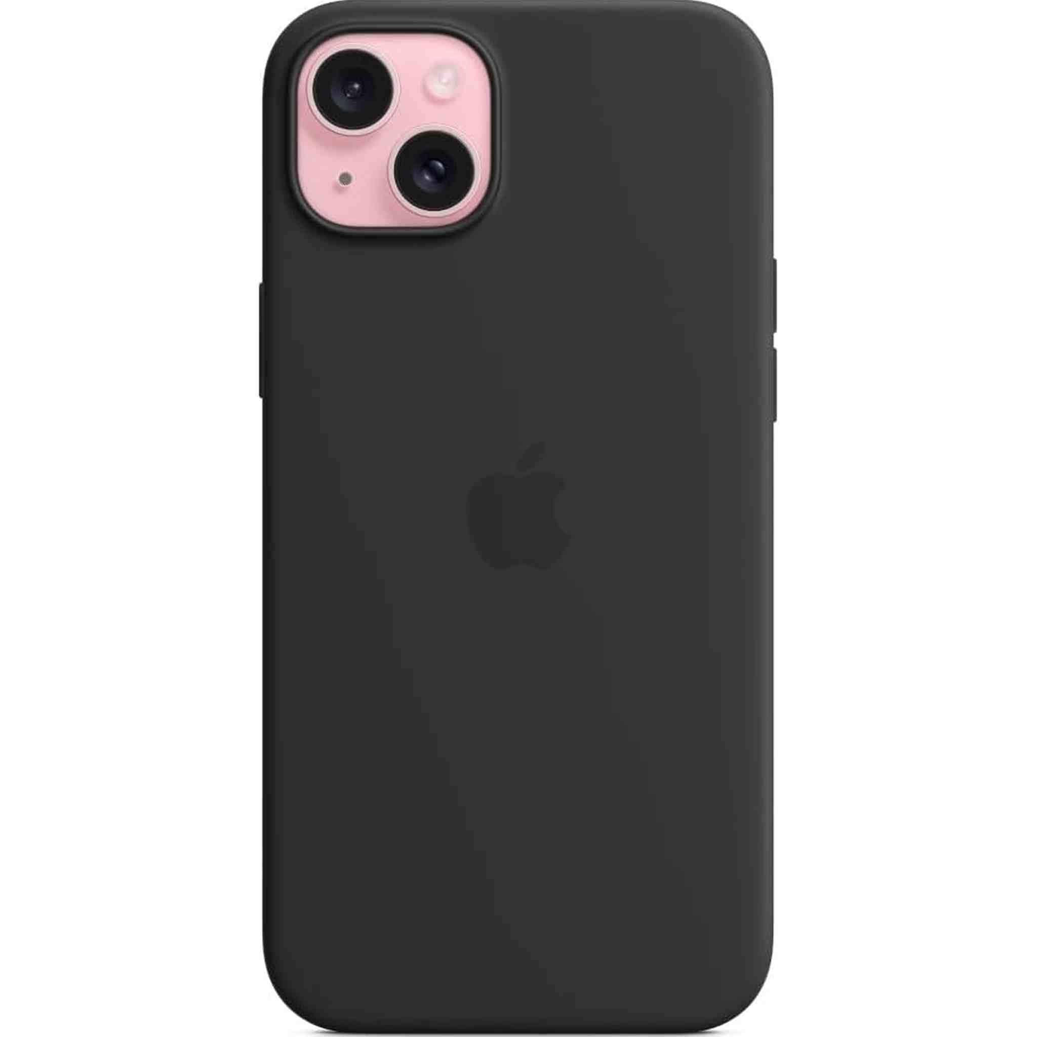 Apple iPhone 15 Plus Silicone Case - Black Bundle