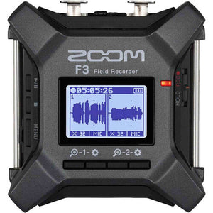 Zoom F3 Professional Field Recorder, 32-bit Float Recording, 2 Channel Recorder, Dual AD Converters, 2 Locking XLR/TRS Inputs, Battery Powered, Wireless Control