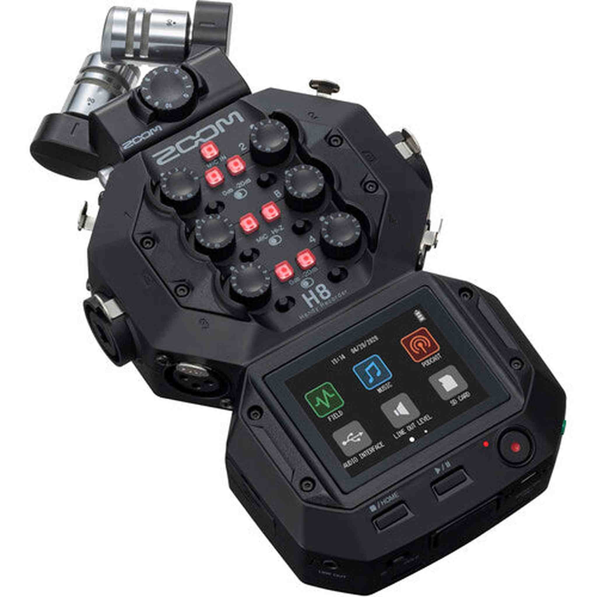 Zoom H8 12-Track Handy Audio Recorder, Extreme PRO 64GB SDXC Memory Card, Bundle