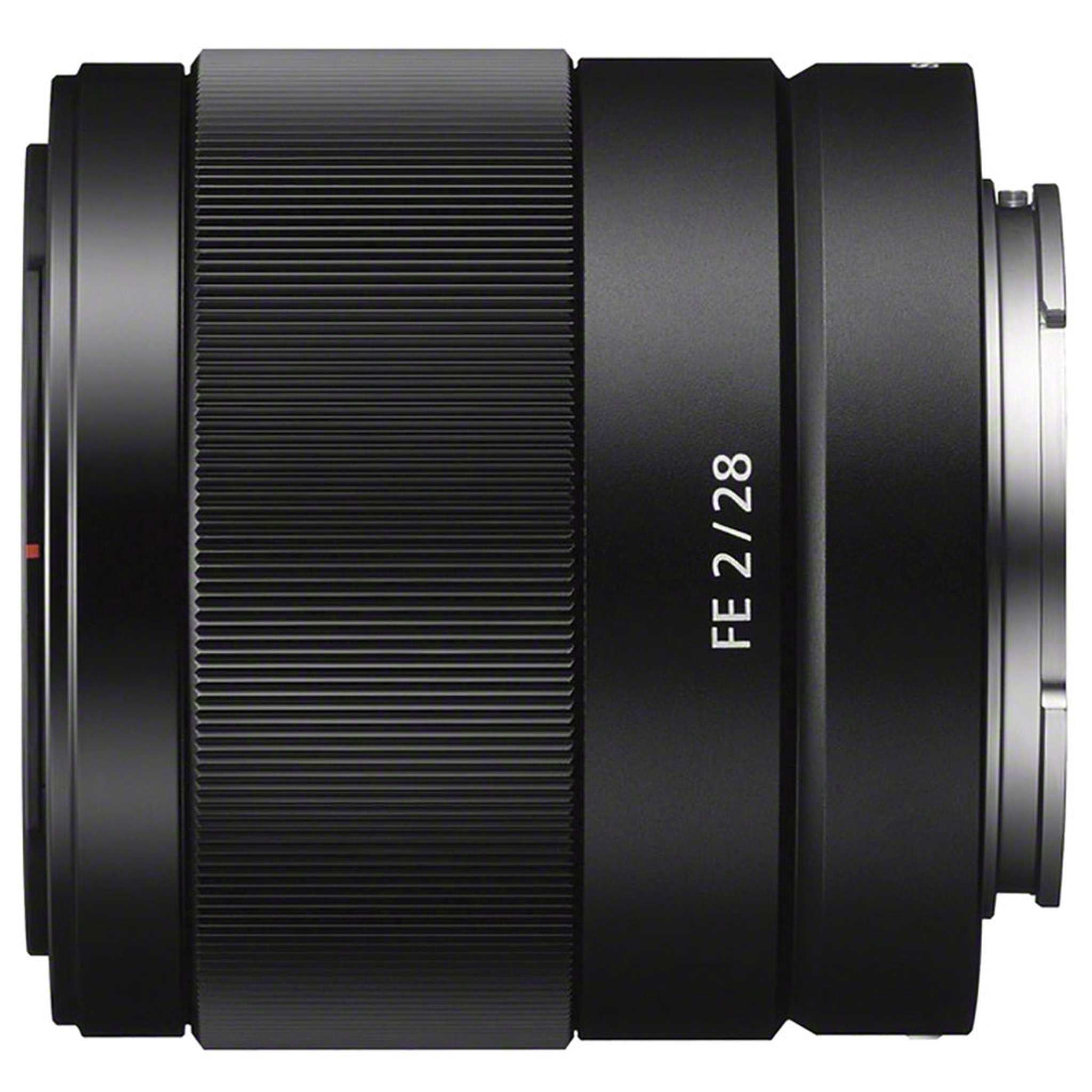 Sony FE 28mm f/2 Lens SEL28F20 + Filter Kit + Lens Pouch + Cap Keeper + More - Bundle Sony