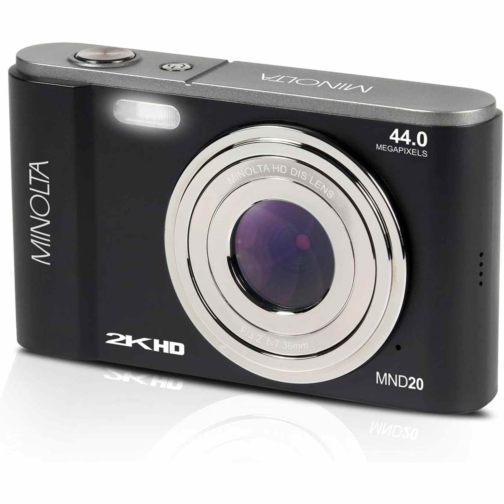 Minolta MND20 44 MP / 2.7K Ultra HD Digital Camera Black