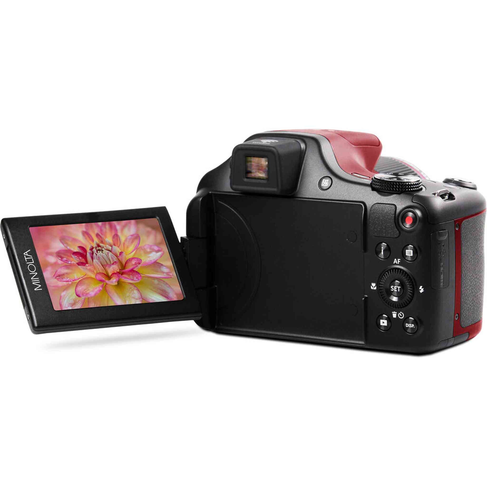 Minolta Pro Shot 20 MP HD Digital Camera with 67X Zoom, 1080P HD Video Bundle -