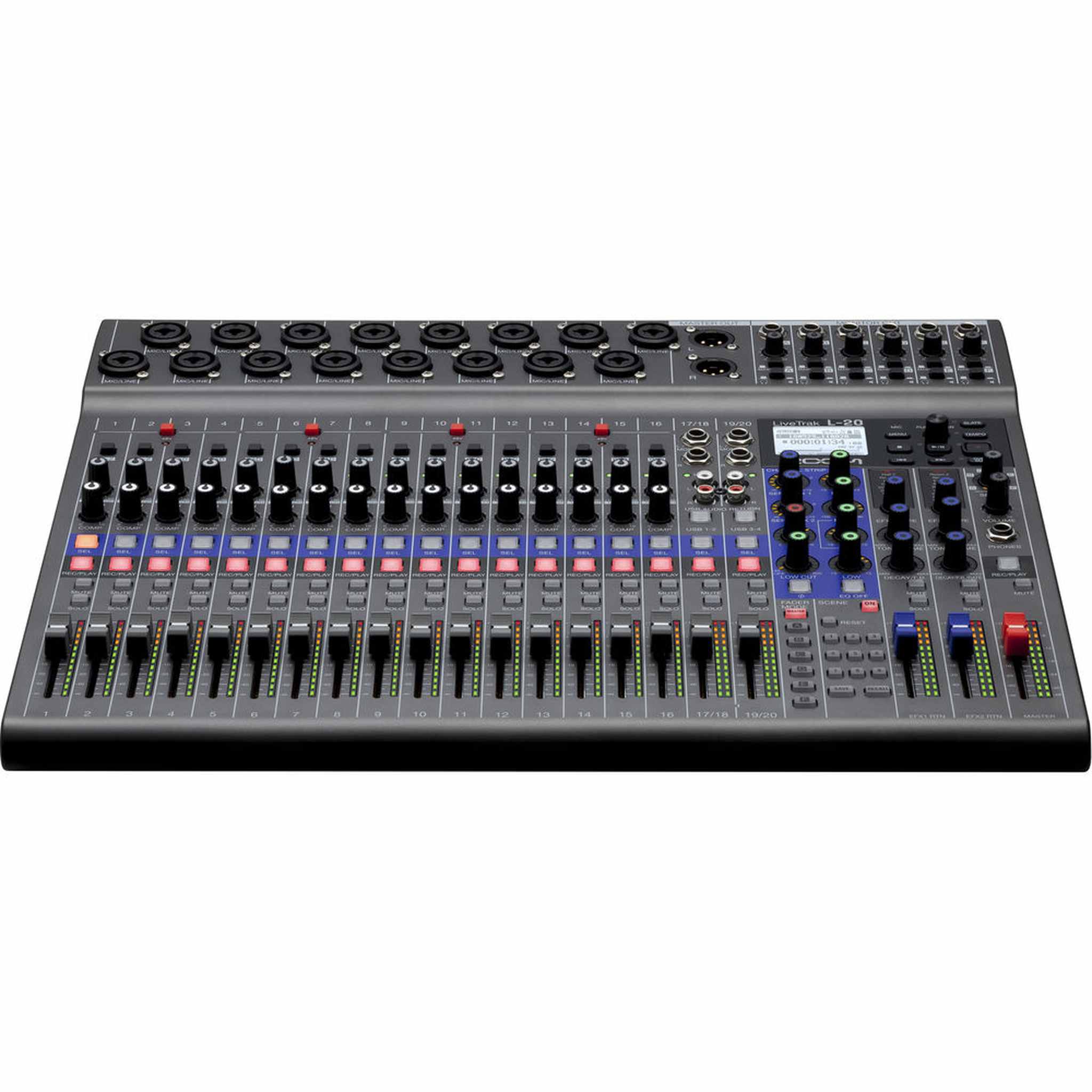 Zoom LiveTrak L-20 Digital Mixer & Multitrack Recorder, 20-Input/ 22-Channel SD Card Recorder, 22-in/4-out USB Audio Interface, 6 Customizable Outputs, Wireless iOS Control Zoom