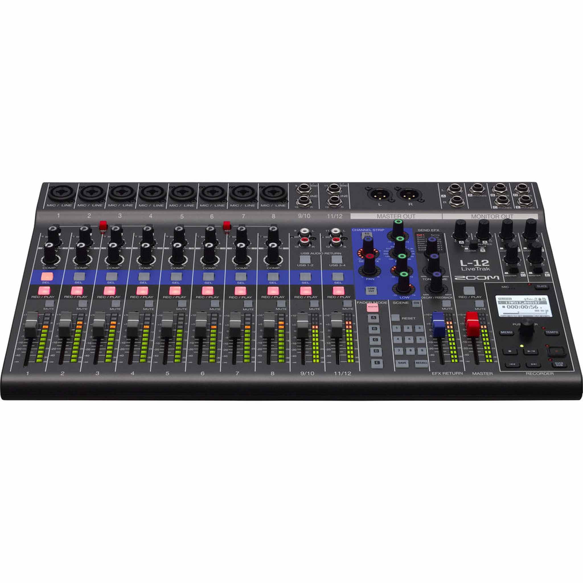 Zoom LiveTrak L-12-12-Channel Digital Mixer, Memory Card microSDXC 64GB, Bundle