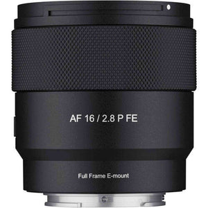 Samyang AF 16mm f/2.8 P FE Lens Sony E , 2 Pack 64GB PRO UHS-I SDXC Memory Card