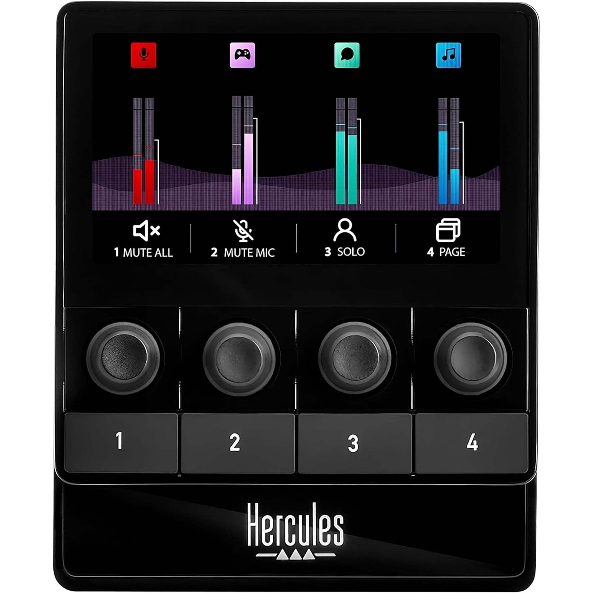 Hercules Stream 100, Audio Mixer for Content Creators, Up to 8 Tracks, Bundle Hercules