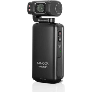 Minolta MN5KGP1 5K Ultra HD 20 MP Handheld Pocket Camcorder w/Motorized Tilting Lens Head