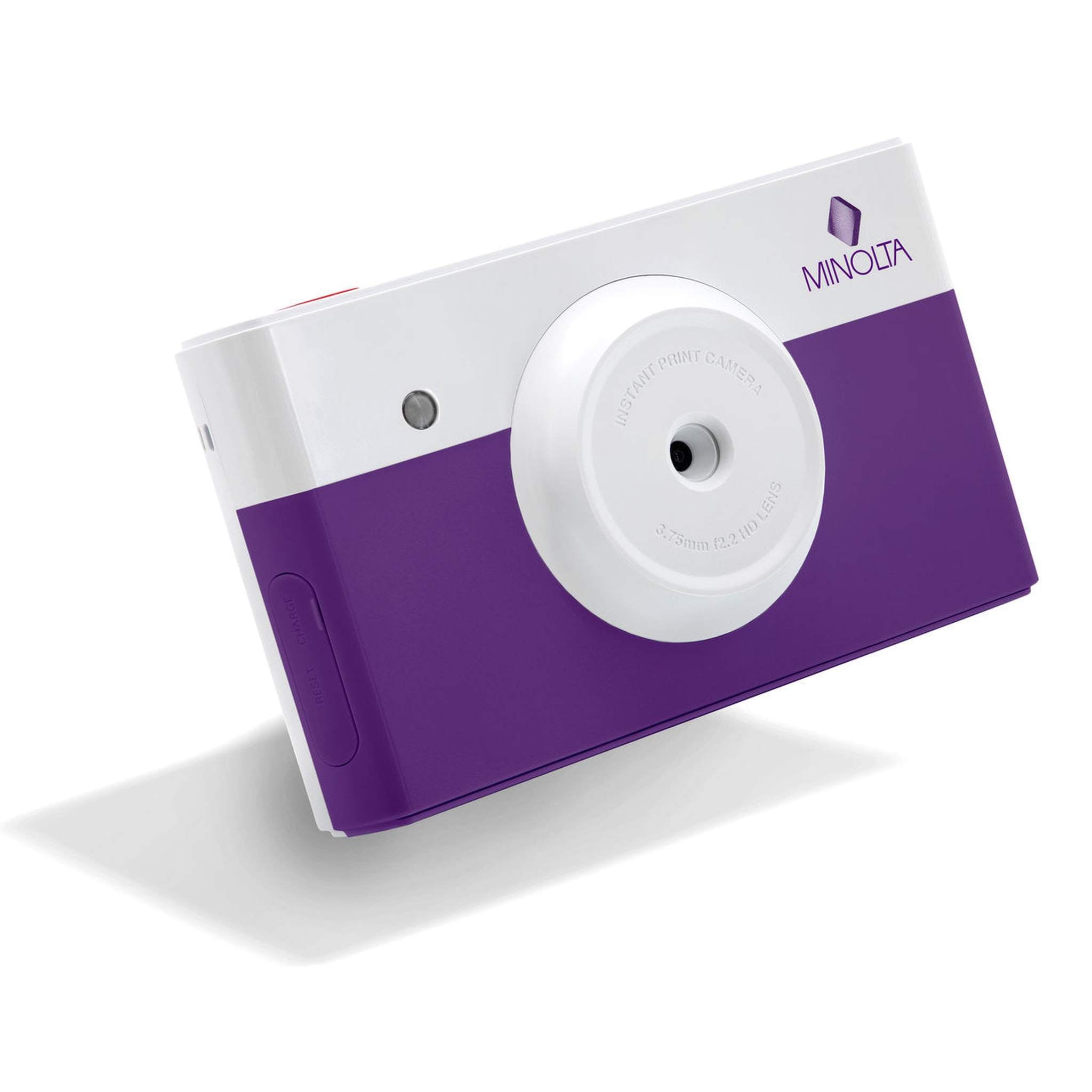 Minolta Instapix Print Camera with Printer Purple , Camera Bag, Diginerds Microfiber Cleaning Cloth, Bundle Minolta