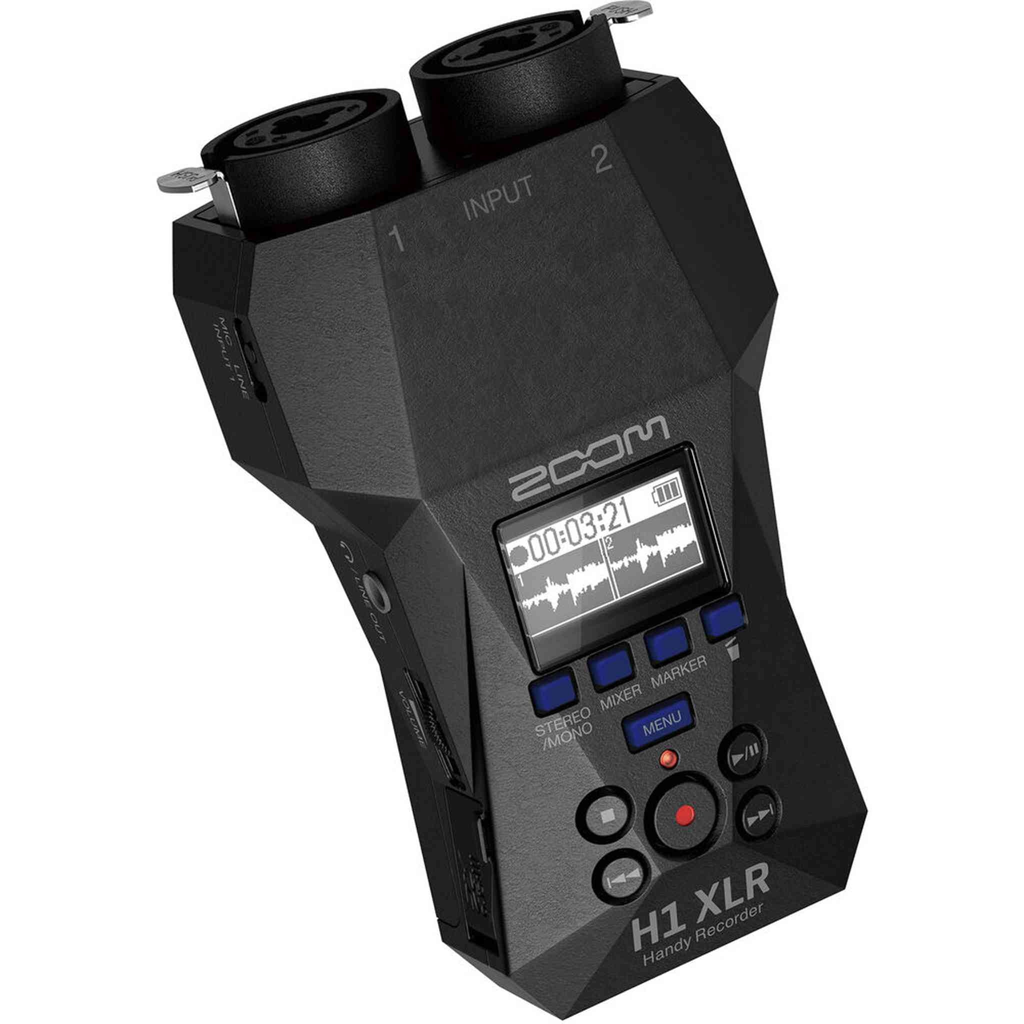 Zoom H1XLR Portable Audio Recorder for Video, Memory Card 64GB, Bundle