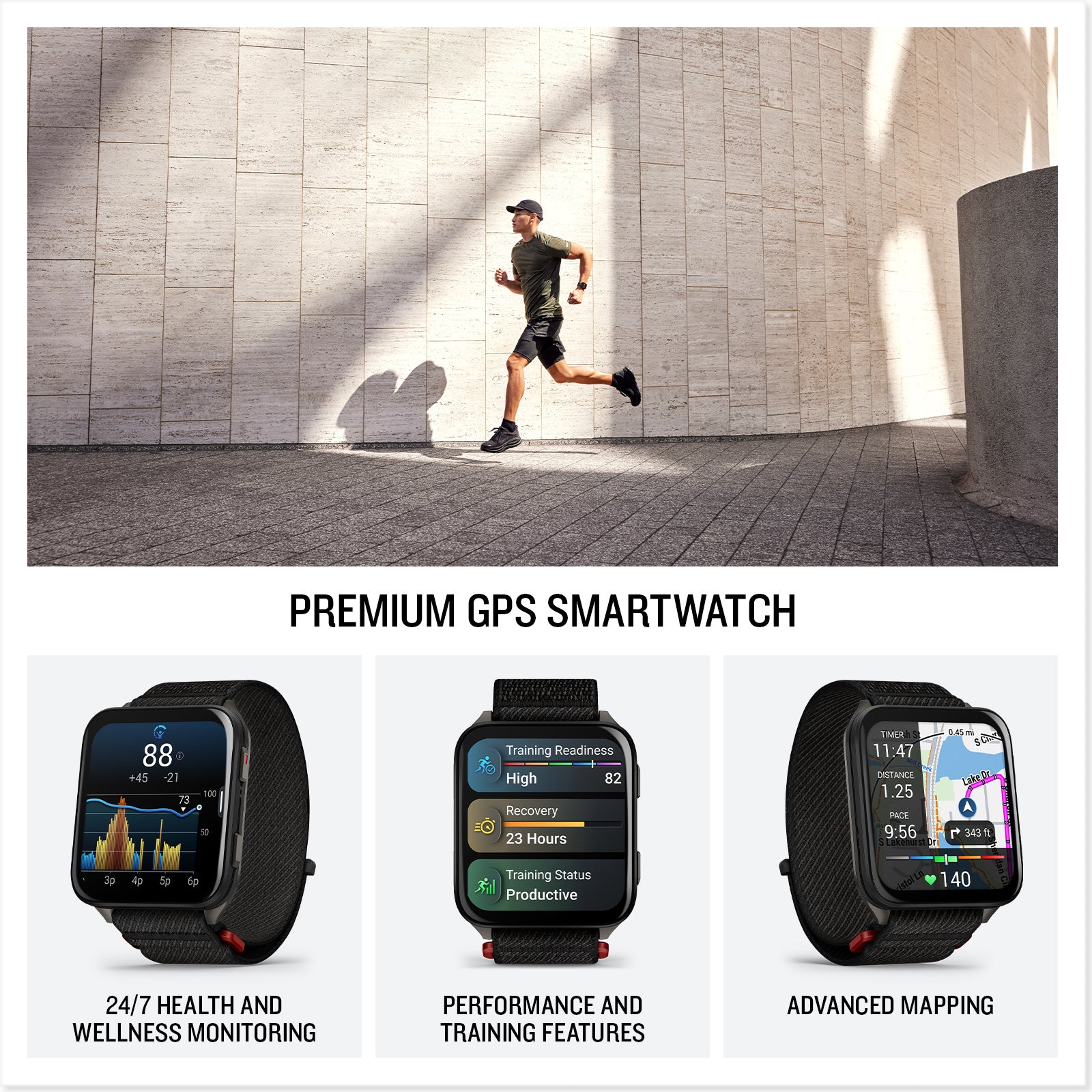 Garmin Venu X1 Lightweight GPS Smartwatch, Black with Slate Titanium Caseback