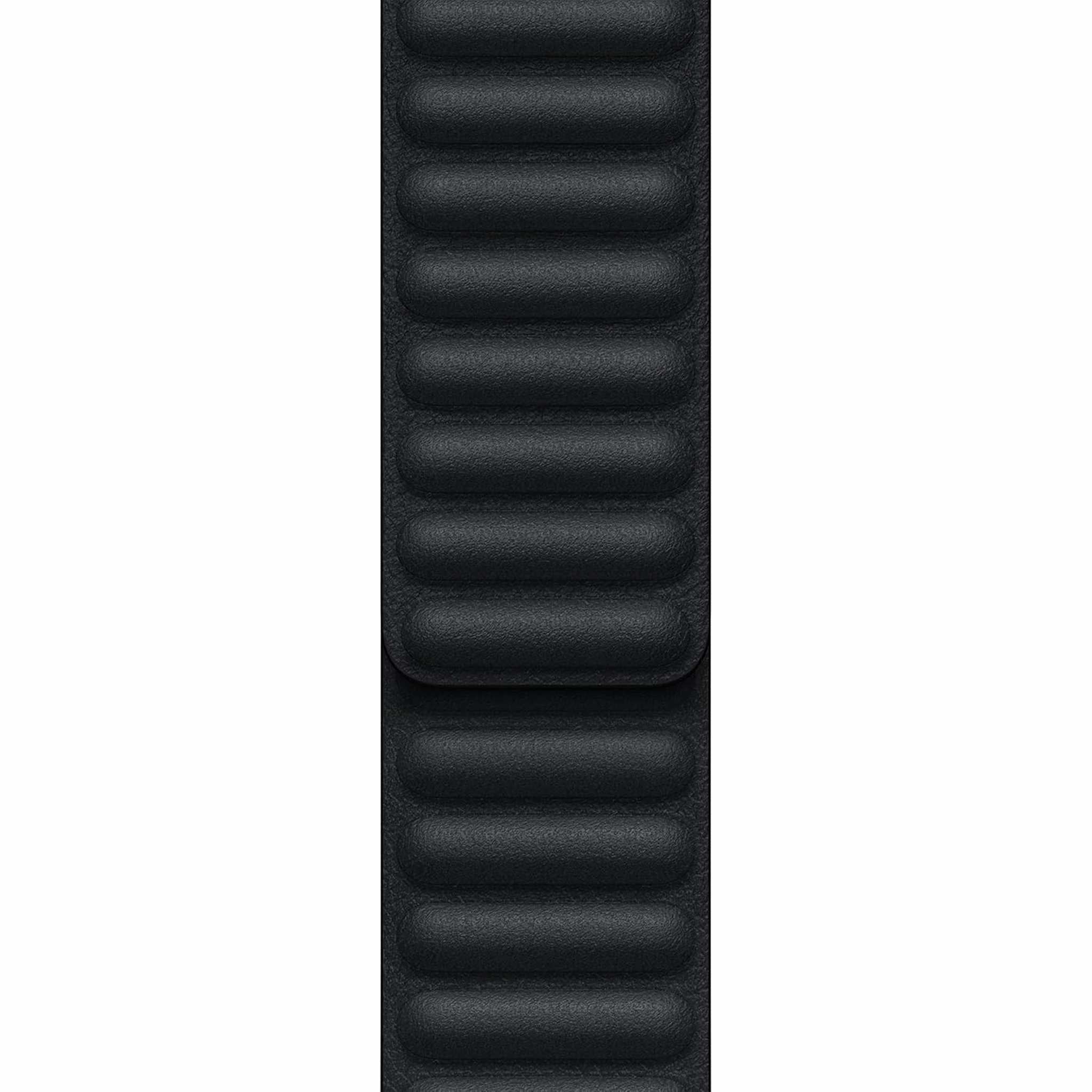 Apple 45mm Leather Watch Band - Midnight M/L with USB-C Charging Block Bundle