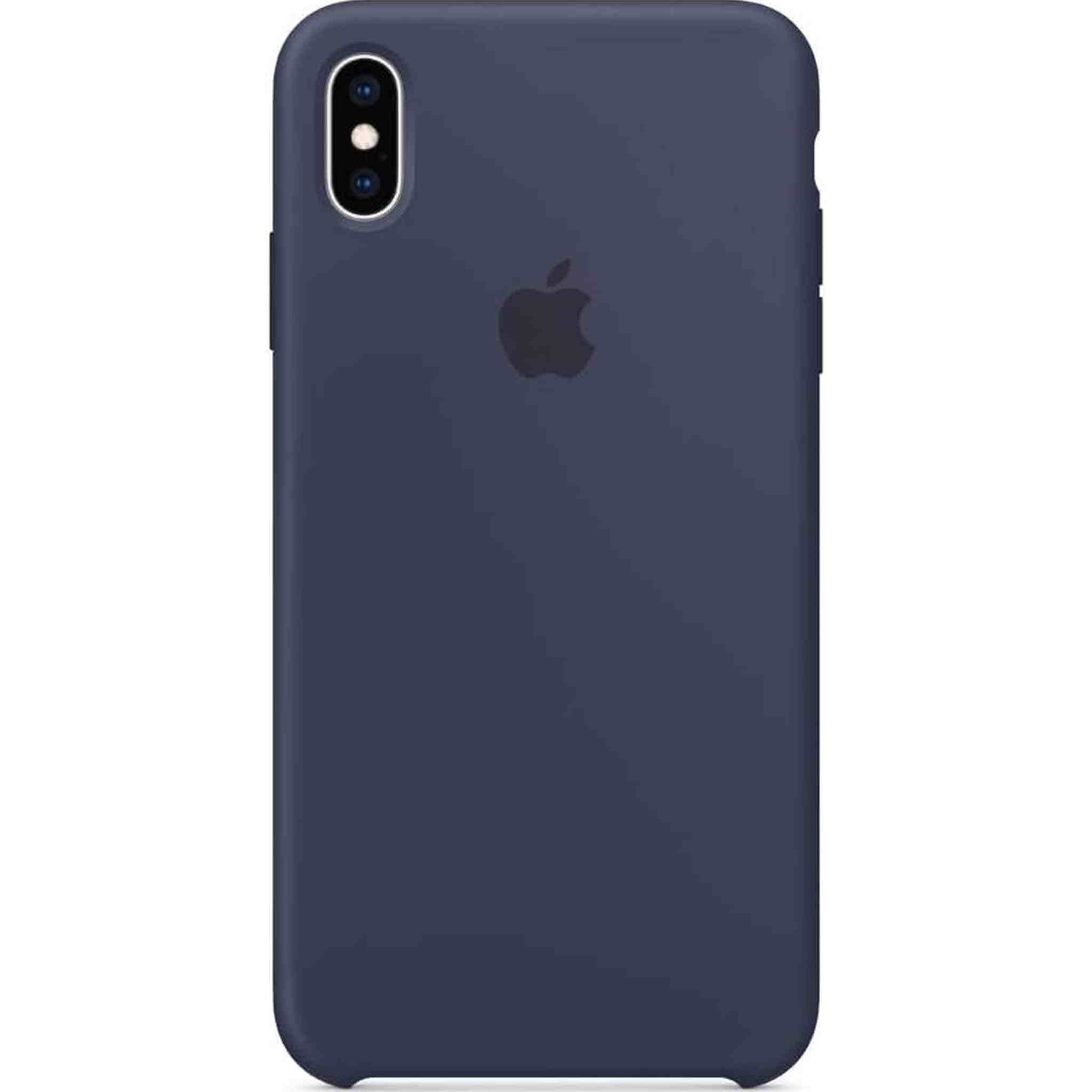 Apple iPhone Xs Max Silicone Case - Midnight Blue Bundle
