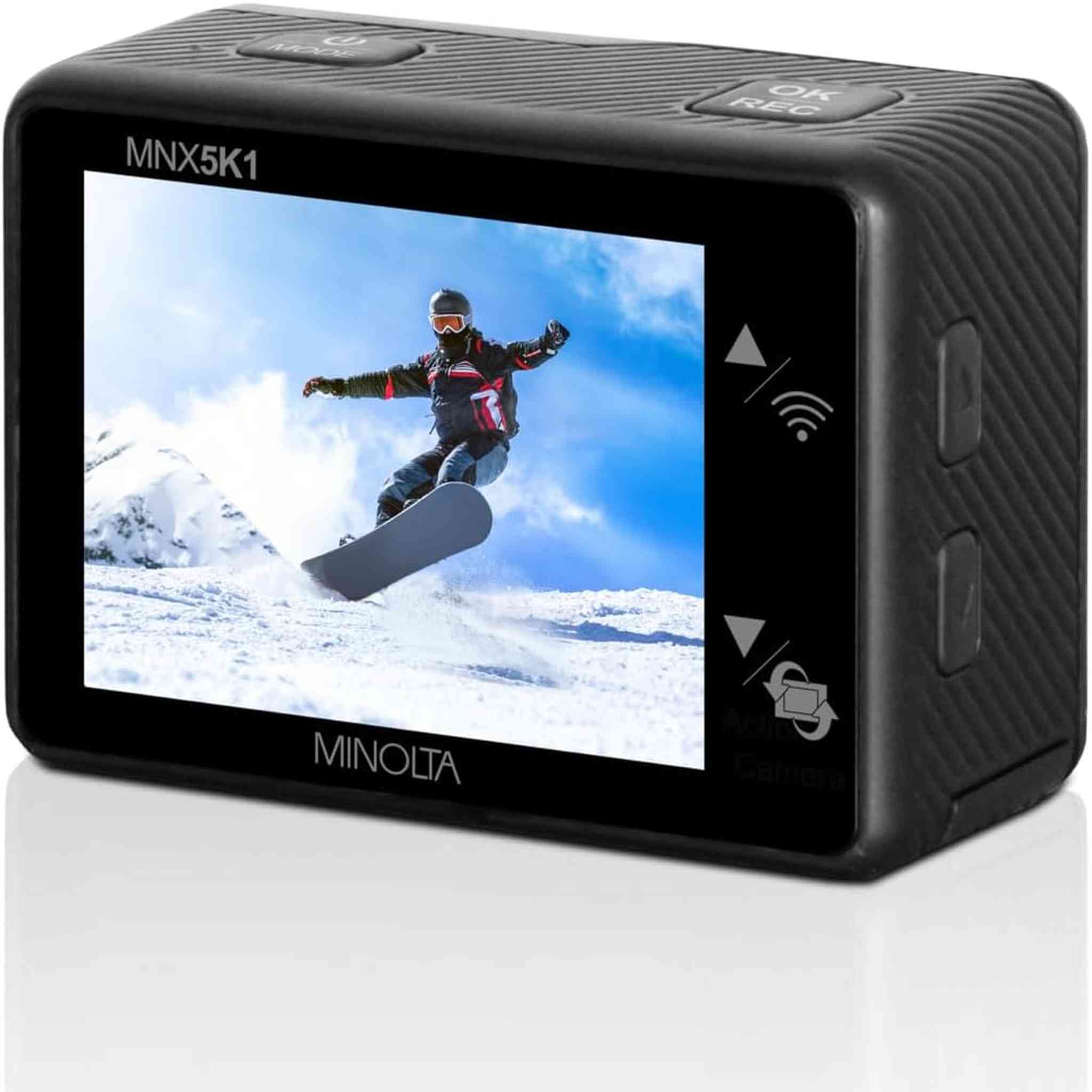 Minolta MNX5K1 5K Ultra HD, 24 MP Action Camera Kit, Waterproof Case- Bundle Kit