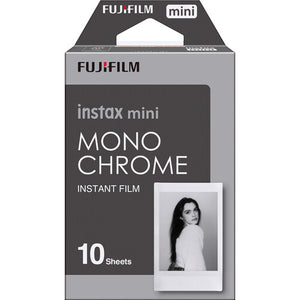3xFUJIFILM INSTAX MINI Monochrome Instant Film 10 Exposures , Microfiber Cleaning Cloth, Bundle