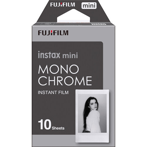 3xFUJIFILM INSTAX MINI Monochrome Instant Film 10 Exposures , Microfiber Cleaning Cloth, Bundle