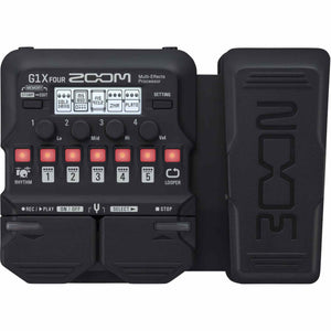 Zoom G1X FOUR Guitar Multi-Effects Processor with Expression Pedal, With 70+ Built-in Effects, Amp Modeling, Looper, Rhythm Section, Tuner, Battery Powered