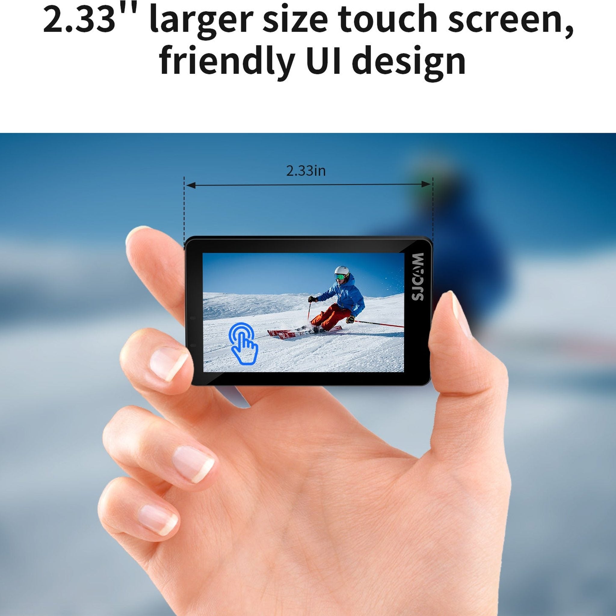 SJCAM SJ8 Pro Action Camera 4K 60fps Dual Screen WiFi 2.3 Inch Touch Rrear Screen with 170° Wide Angle EIS 8X Digital Zoom 98ft 30m Waterproof Camera Sports DV- Black SJCAM