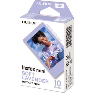 5xFUJIFILM INSTAX MINI Soft Lavender Instant Film 10 Exposures , Microfiber Cleaning Cloth, Bundle