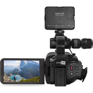 Minolta MN4KPRO 4K60FPS Ultra HD / 64 MP Autofocus Pro Camcorder w/WiFi - Bundle Minolta