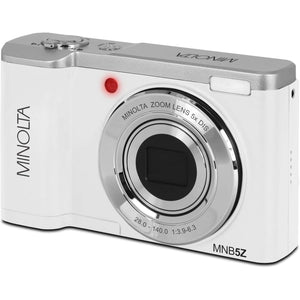 Minolta MNB5Z Digital Camera 56MP with 5x Optical Zoom in White Bundle Minolta