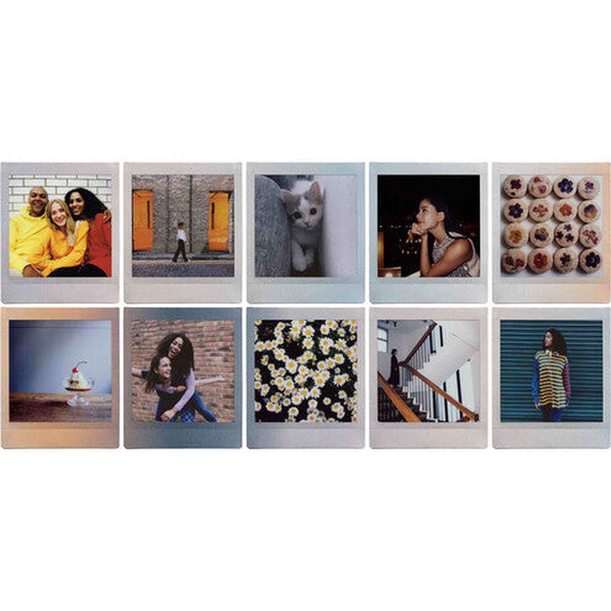 2xFUJIFILM INSTAX SQUARE Sunset Instant Film, Microfiber Cleaning Cloth, Bundle