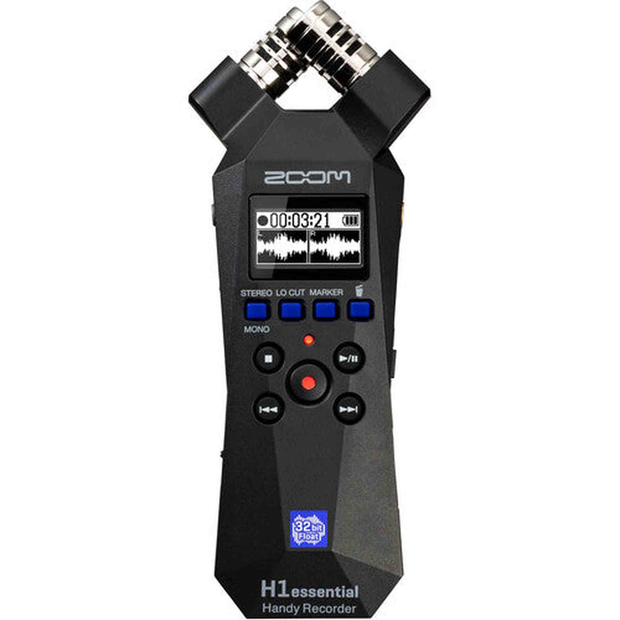 Zoom H1essential Stereo Handy Recorder 2024 Model, Essential Series with 32-Bit Float, Accessibility, X/Y Microphones, USB Microphone, Portable, for Musicians, Podcasters, Filmmakers