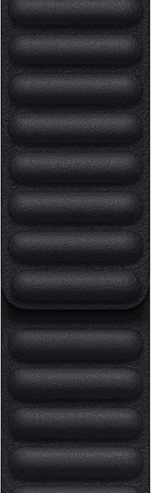 Apple 45mm Leather Watch Band - Midnight S/M with USB-C Charging Block Bundle