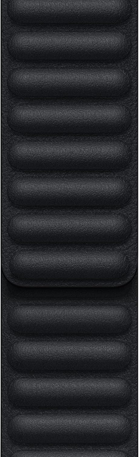 Apple 45mm Leather Watch Band - Midnight S/M with USB-C Charging Block Bundle