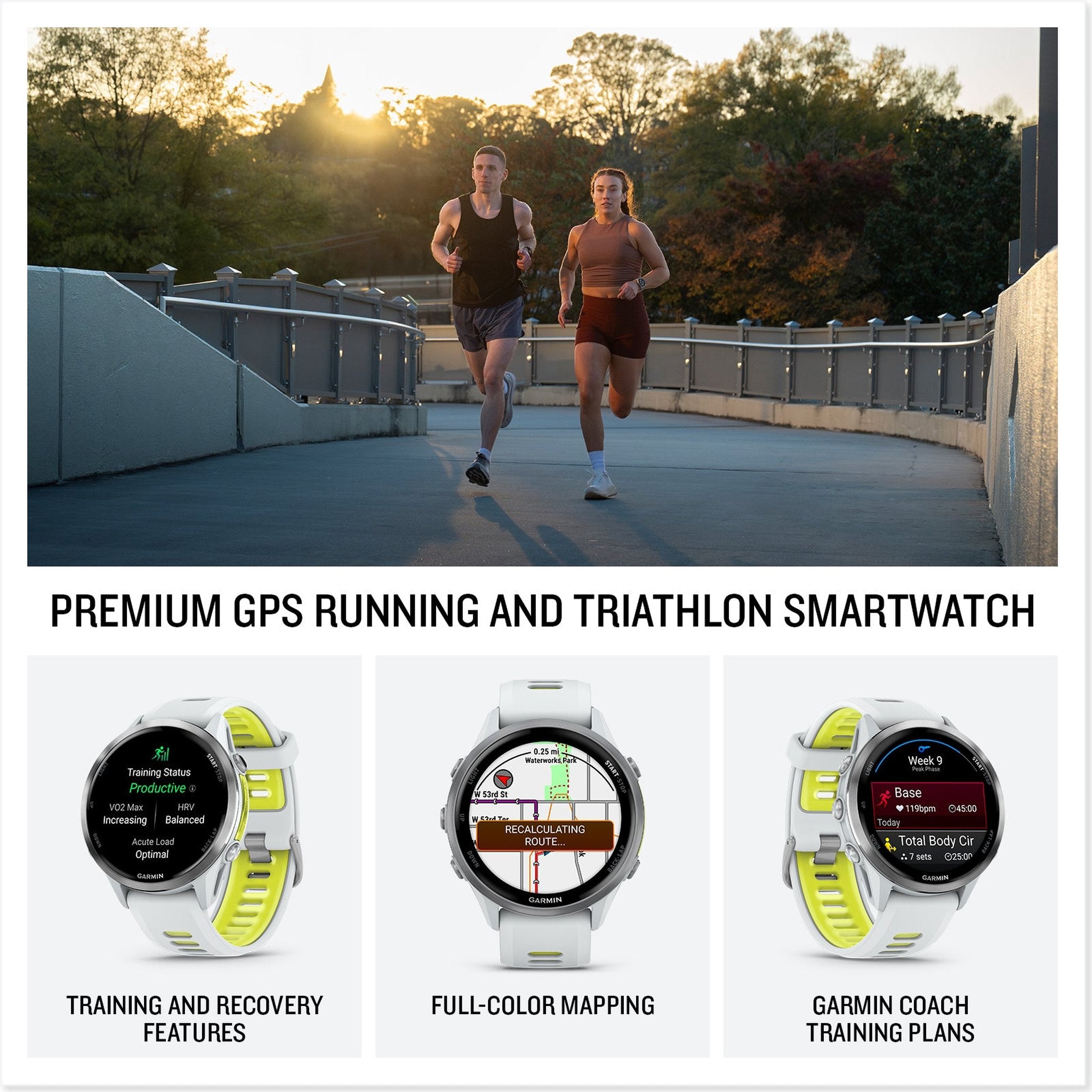 Garmin Forerunner 970, Whitestone/Amp Yellow , Air Pro Truly Wireless EarBuds