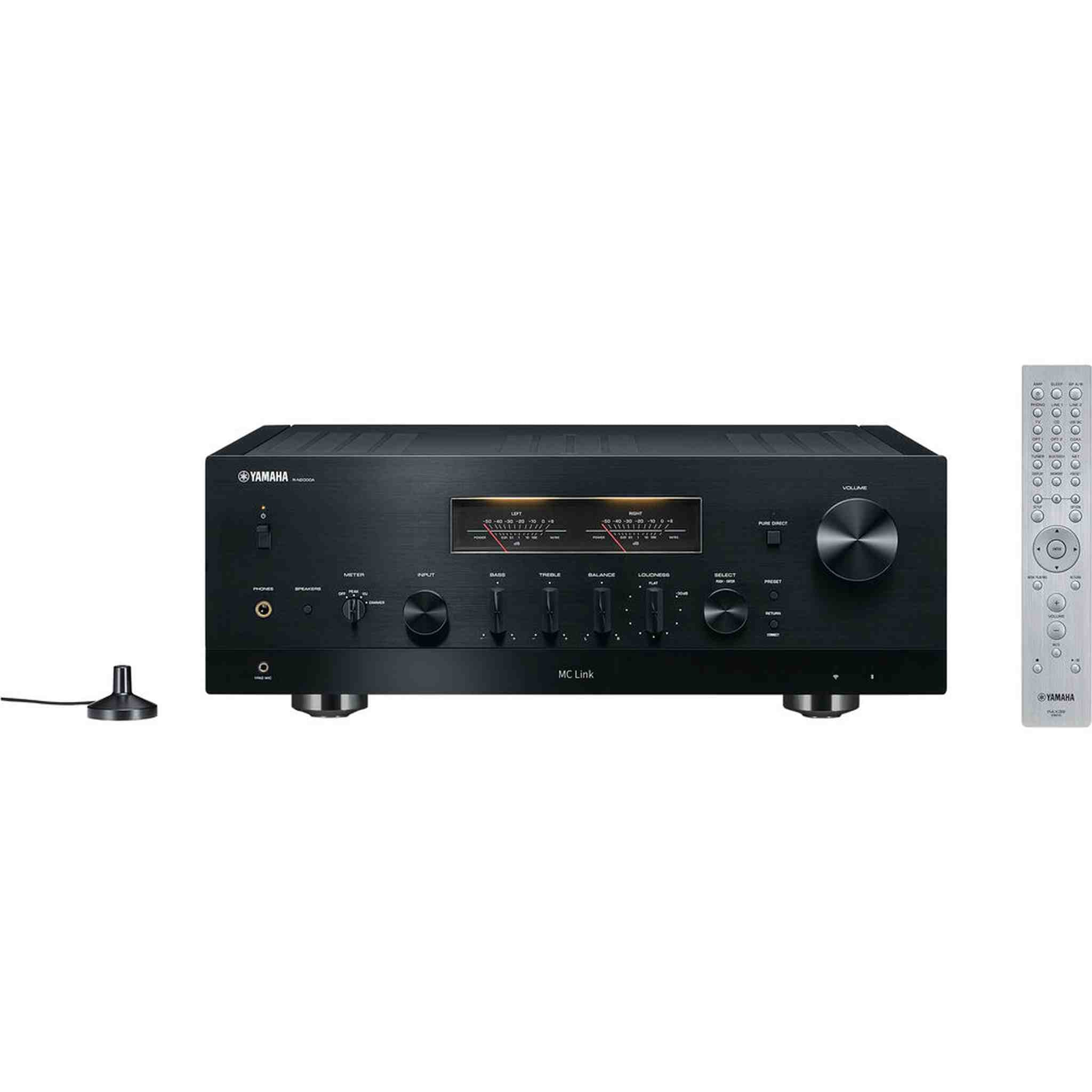 Yamaha R-N2000A 2.1-Channel Network Stereo Receiver Black , Panasonic DP-UB9000 HDR UHD 4K Network Blu-ray Disc Player, Cat5e Ethernet Patch Cable Stranded - Black, Bundle