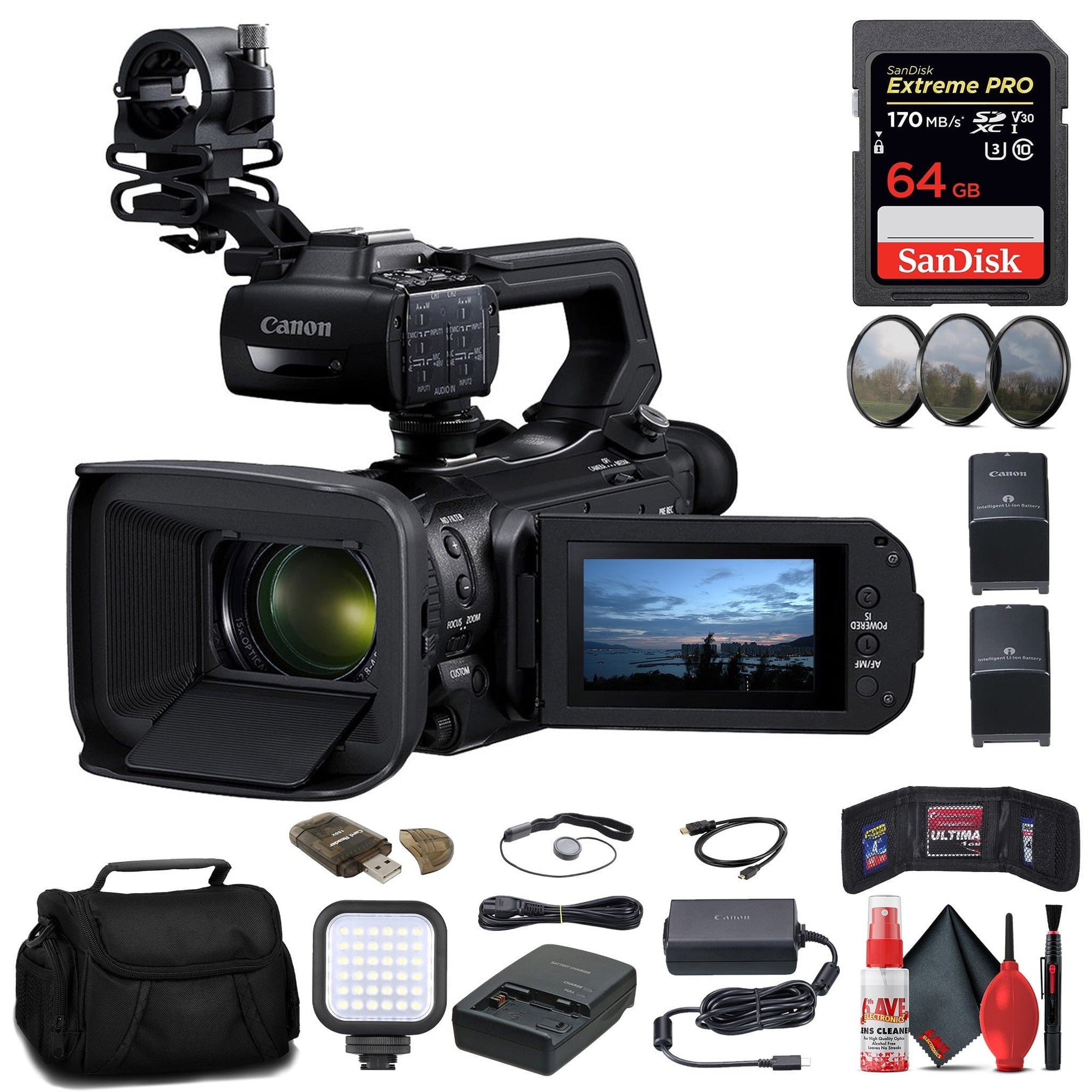 Canon XA75 UHD 4K30 Camcorder with Dual-Pixel Starter Bundle