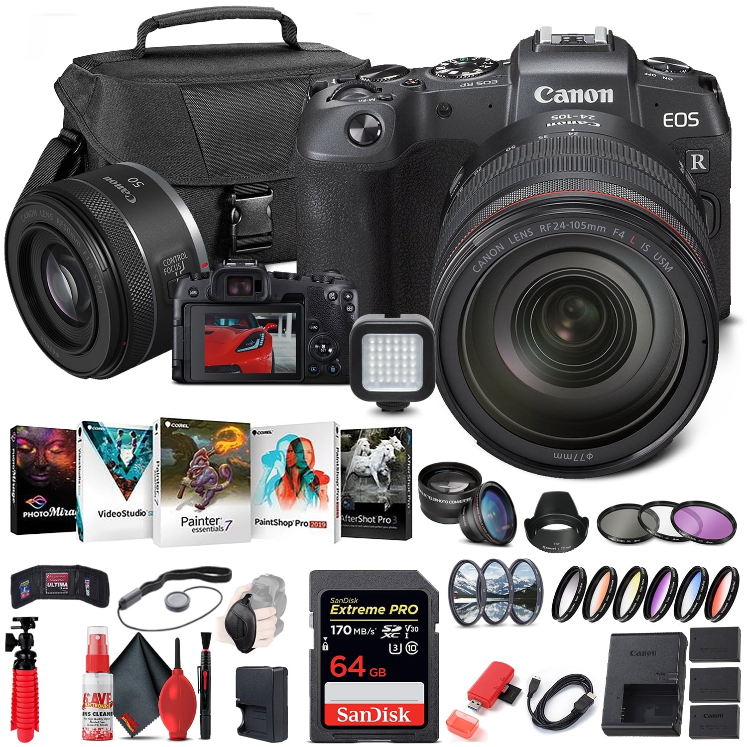 Canon EOS RP Mirrorless Digital Camera with 24-105mm Lens (3380C012) Extreme Bundle