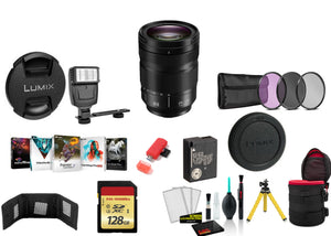 Panasonic Lumix S 24-105mm f/4 Macro O.I.S. Lens with 128GB Memory Card and More International Model
