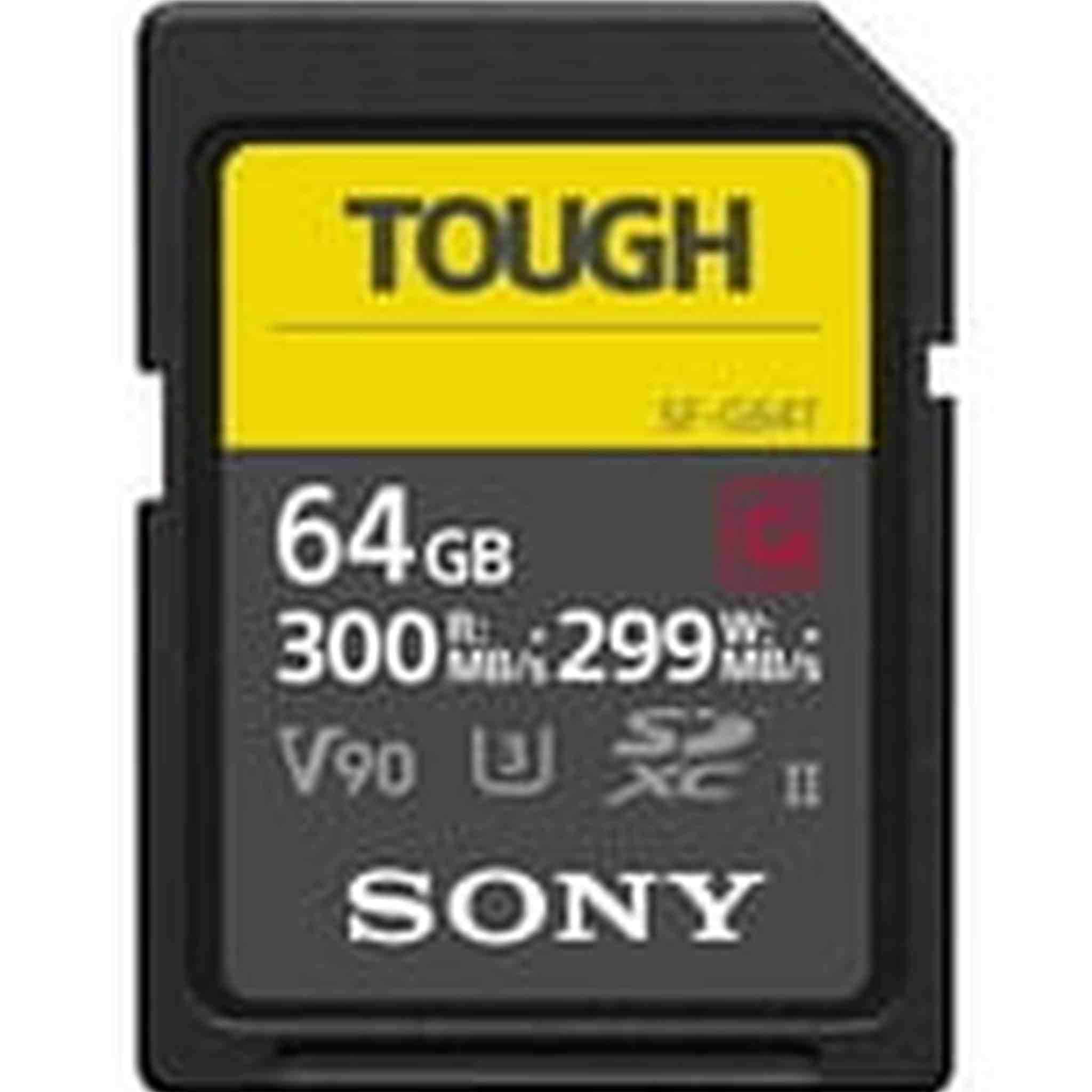 Sony Tough High Performance 64GB SDXC UHS-II Class 10 U3 Flash Memory Card with Blazing Fast Read Speed up to 300MB/s (SF-G64T/T1)