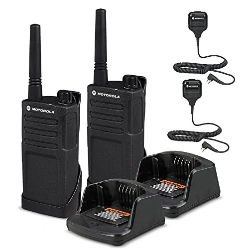 2 x Motorola RMM2050 On-Site 2-Way Radio RMM2050 - 2 Pack With Mic Bundle