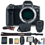 Canon EOS R Mirrorless Digital Camera International Model (3075C002) W/Canon RF 28-70mm Lens, Bag, 128GB Card, Extra Bat