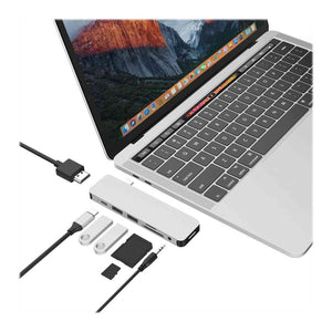 HyperDrive USB-C Hub Adapter, Sanho Solo 7-in-1 Type C Dongle for MacBook Pro, PC w USB-C Port: USBC 40Mbps 100W Power Delivery, USBC 5Gbps Data, 4K HDMI, microSD/SD Card Reader, 2xUSB 3.0, Audio Jack - Used Hyper