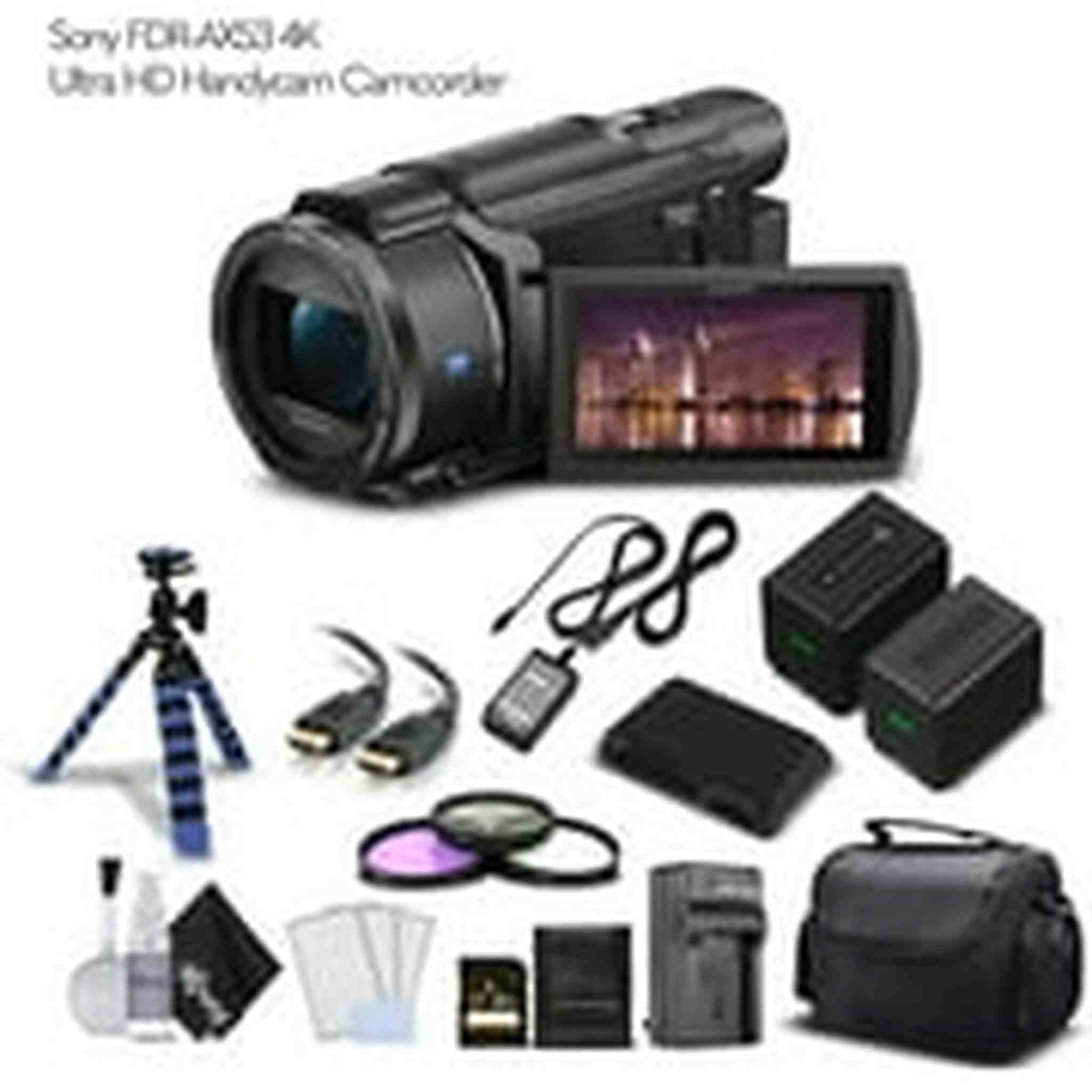 Sony FDR-AX53 4K Ultra HD Handycam Camcorder - Starter Set Sony