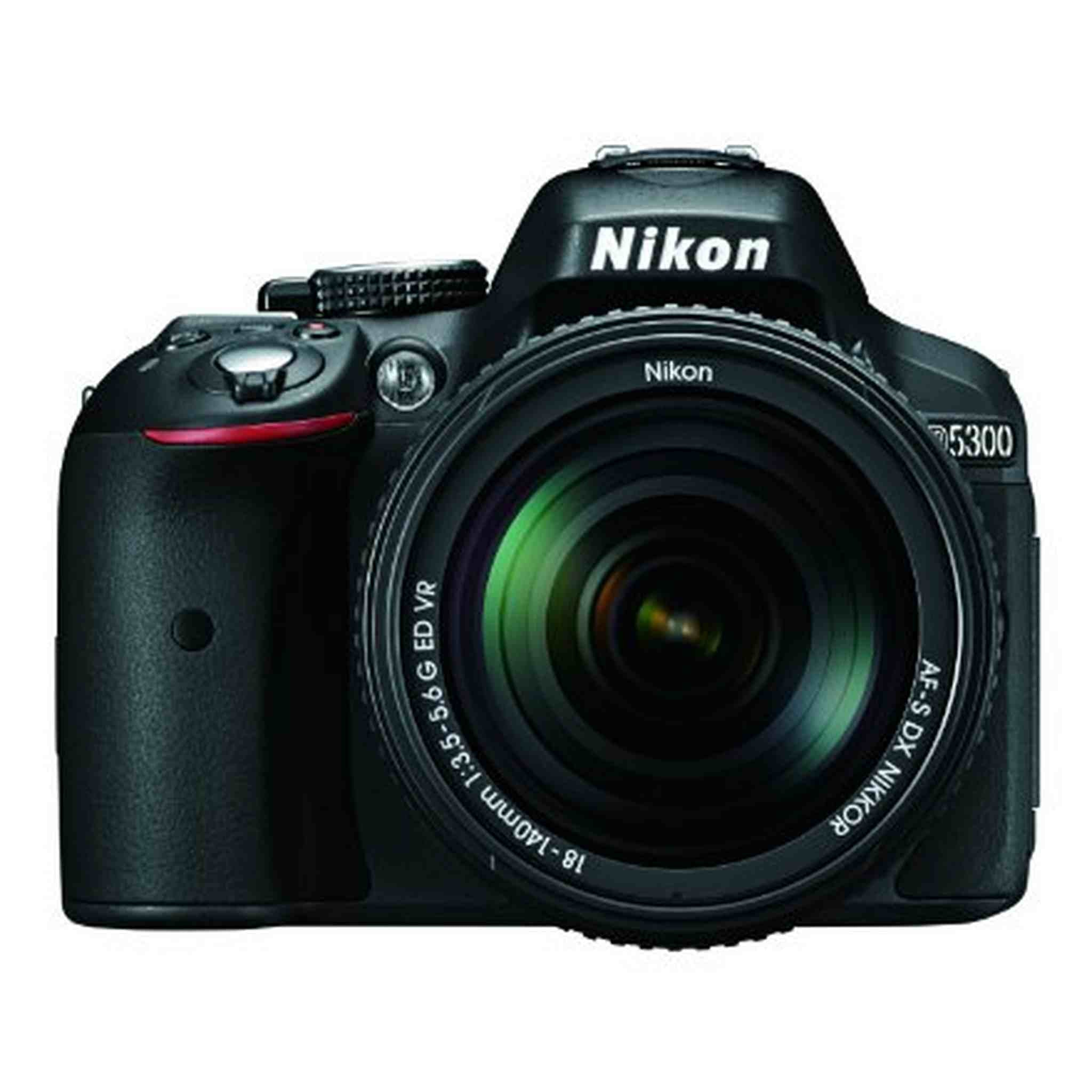 Nikon D5300 24.2 MP CMOS Digital SLR Camera with 18-140mm f/3.5-5.6G ED VR Auto Focus-S DX NIKKOR Zoom Lens Black - Used Nikon