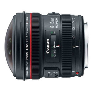 Canon EF 8-15mm f/4L Fisheye USM Ultra-Wide Zoom Lens for Canon EOS SLR Cameras