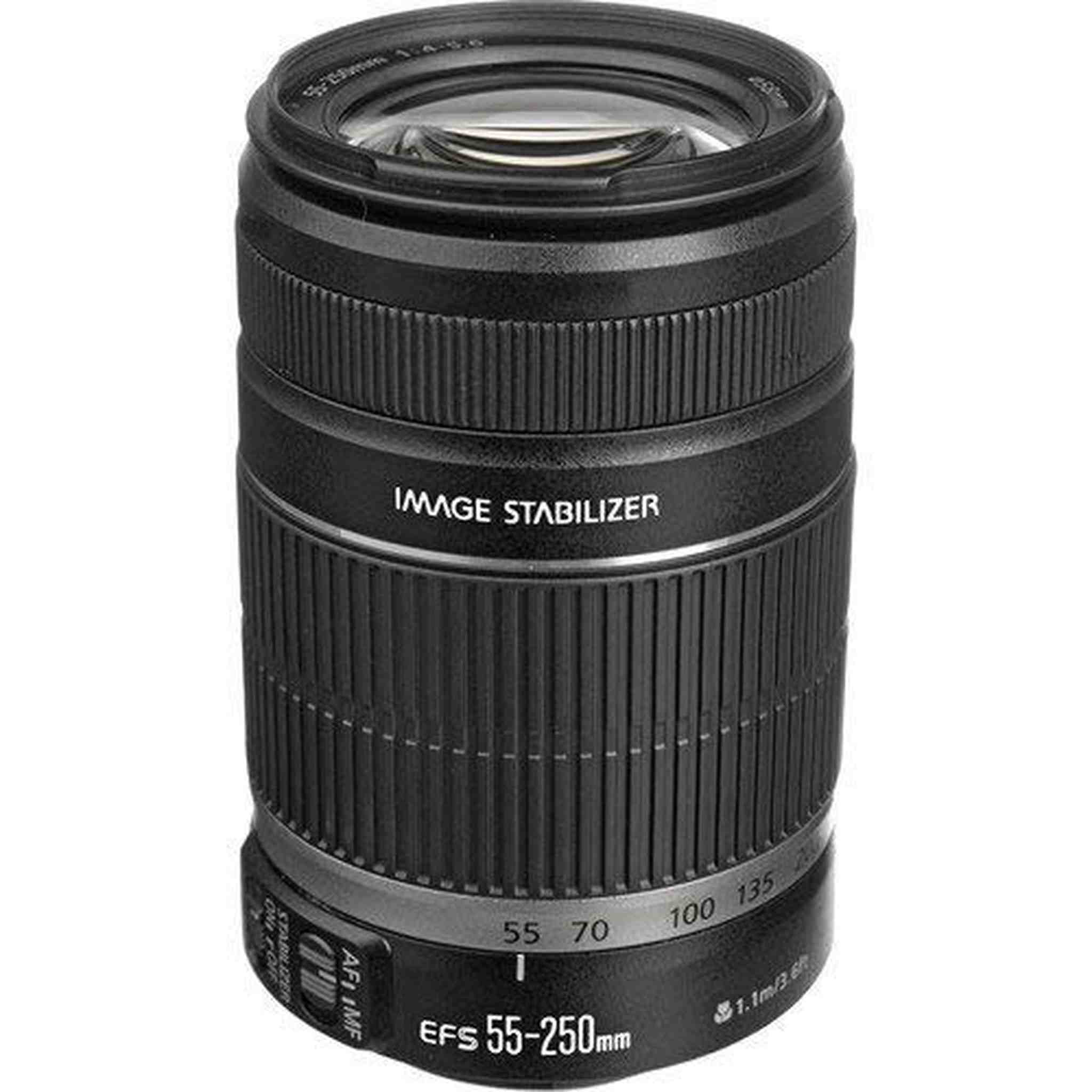Canon EF-S 55-250mm f/4-5.6 is Telephoto Zoom Lens - 55mm to 250mm - f/4 to 5.6 Catalog Category: Lenses and Filters I Canon