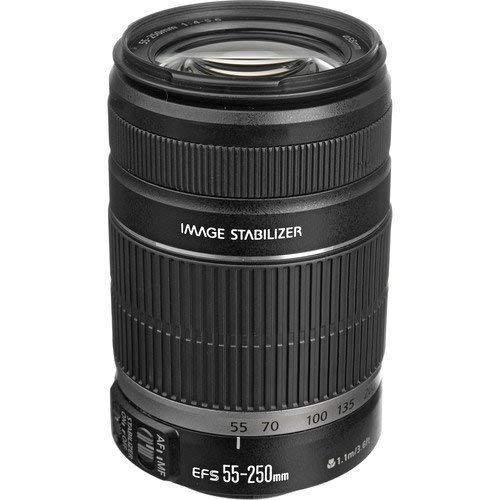 Canon EF-S 55-250mm f/4-5.6 is Telephoto Zoom Lens - 55mm to 250mm - f/4 to 5.6 Catalog Category: Lenses and Filters I