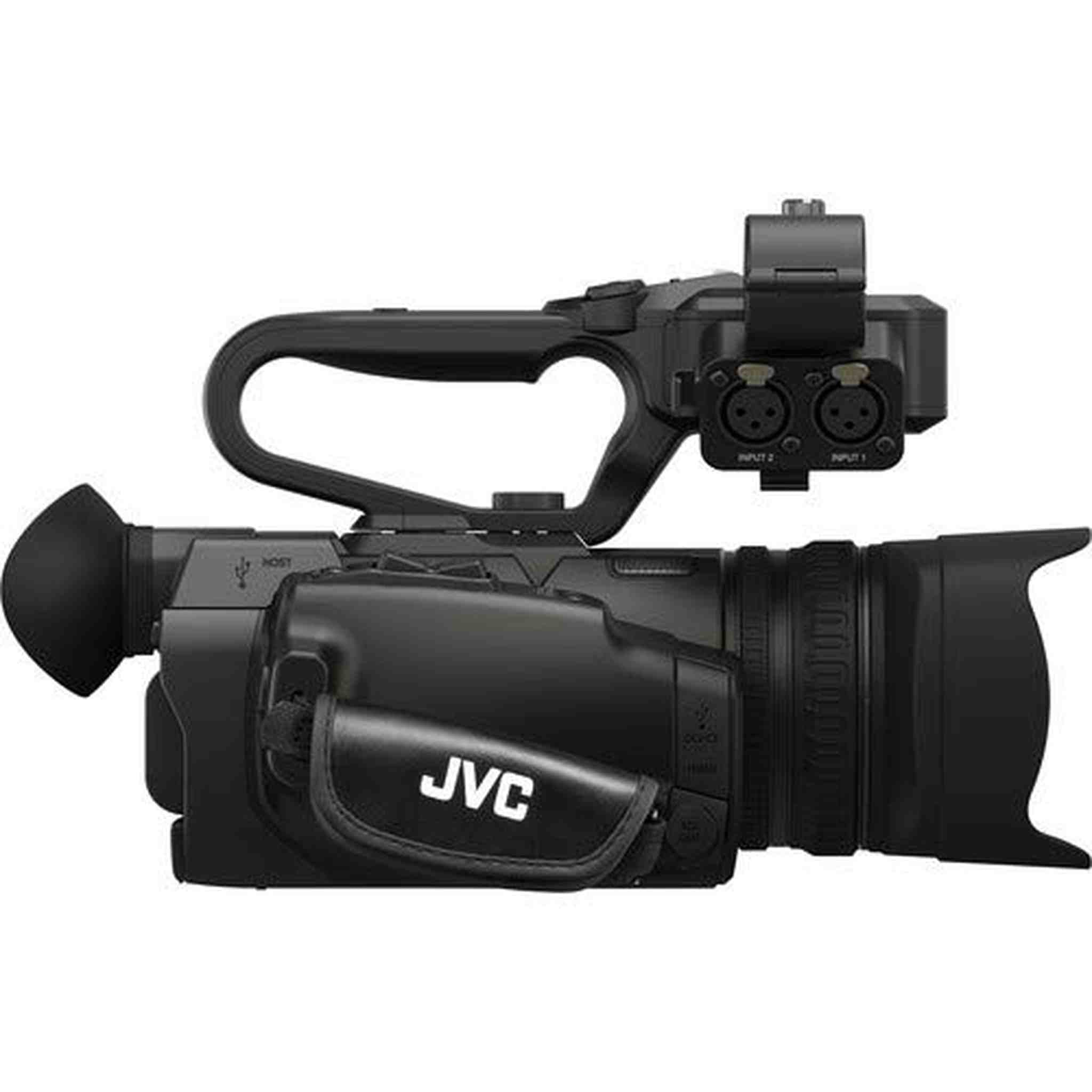 JVC GY-HM250 UHD 4K Streaming Professional Video Camcorder - Bundle with 128GB Memory Card + LCD Screen Protectors + More