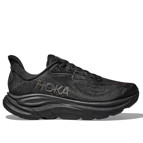 Hoka Women's Clifton 10 Sneaker, Black/Black, 9.5