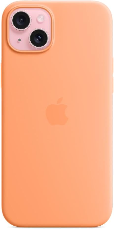 Apple iPhone 15 Plus Silicone Case with MagSafe - Orange Sorbet
